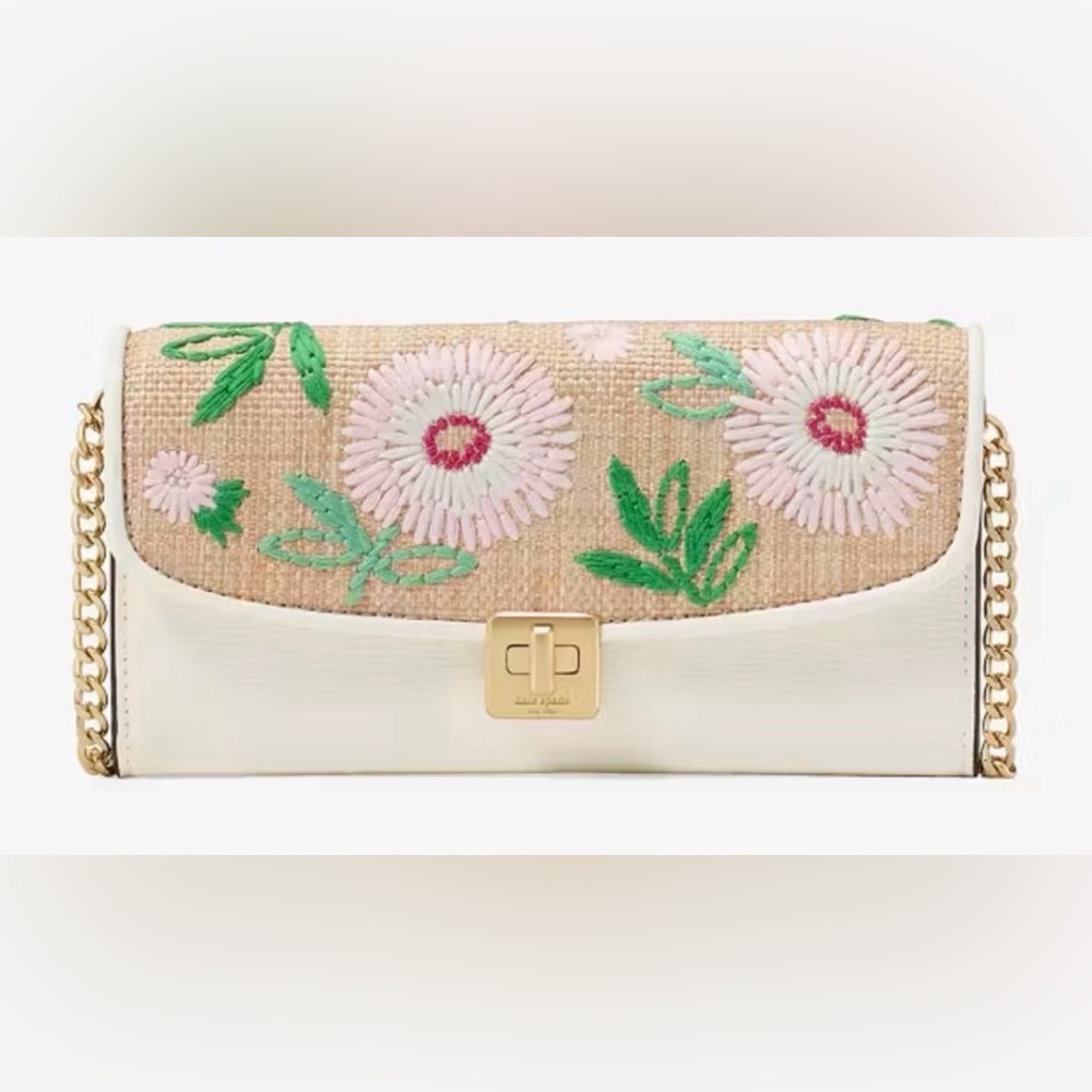 Phoebe Straw Turnlock Wallet-on-chain NWT originally $339